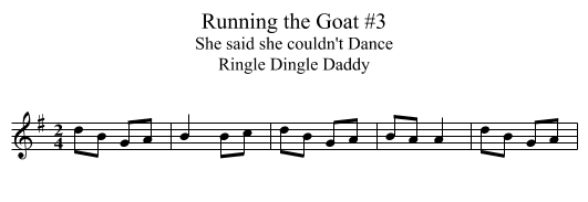 Running the Goat #3 - staff notation