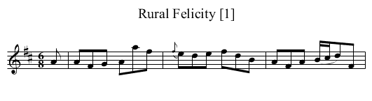 Rural Felicity [1] - staff notation