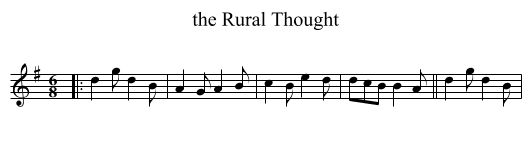 Rural Thought, the  - staff notation