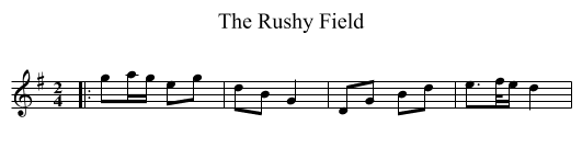 Rushy Field, The  - staff notation