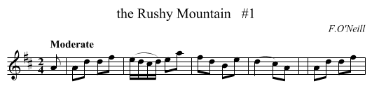 Rushy Mountain   #1, the  - staff notation