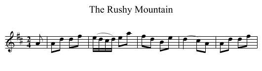 Rushy Mountain, The  - staff notation