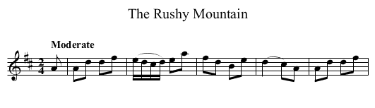 Rushy Mountain, The - staff notation