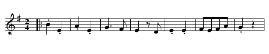 Rusi Kosi - staff notation