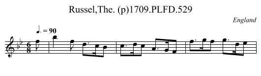 Russel,The. (p)1709.PLFD.529 - staff notation
