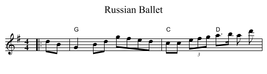 Russian Ballet - staff notation