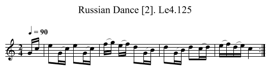 Russian Dance [2]. Le4.125 - staff notation