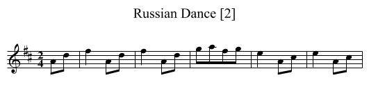 Russian Dance [2] - staff notation