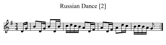 Russian Dance [2] - staff notation