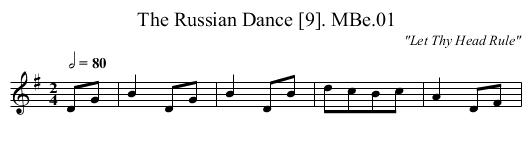 Russian Dance [9]. MBe.01, The - staff notation