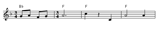 Russian folk song - staff notation