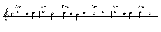 Russian folk song - staff notation
