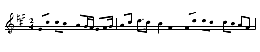 Russian folk song - staff notation