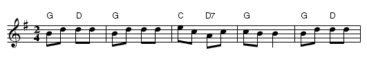 Russian folksong - staff notation
