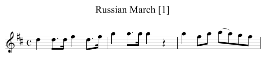Russian March [1] - staff notation
