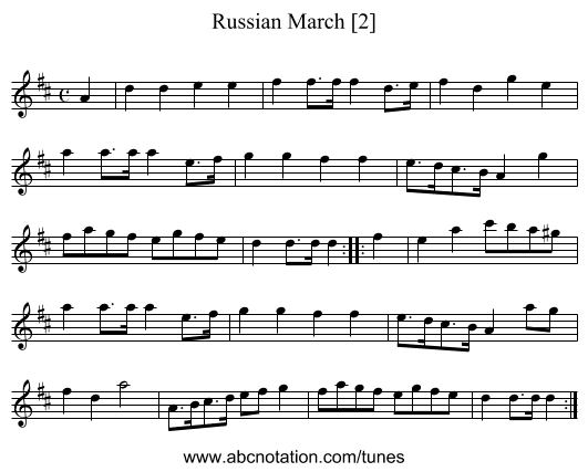 Russian March [2] - staff notation