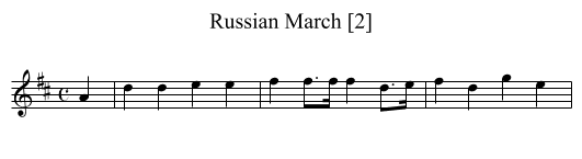 Russian March [2] - staff notation