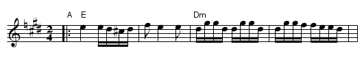 Russian Sher - staff notation