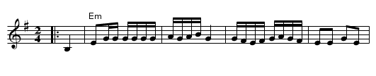 Russian Sher - staff notation