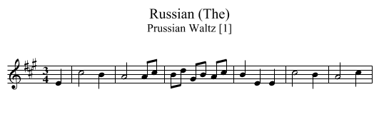 Russian (The) - staff notation