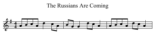 Russians Are Coming, The  - staff notation