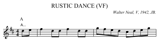 RUSTIC DANCE (VF) - staff notation