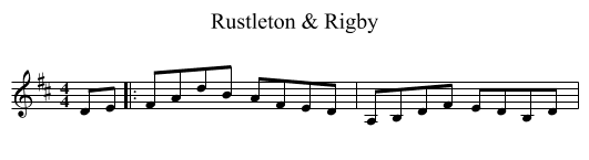 Rustleton & Rigby - staff notation