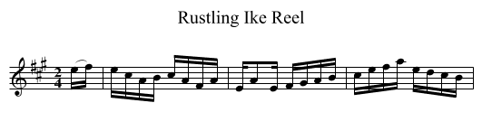 Rustling Ike Reel - staff notation