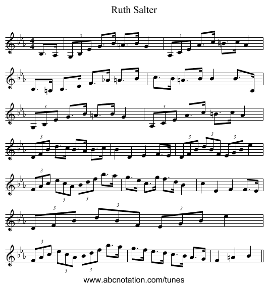 Ruth Salter - staff notation