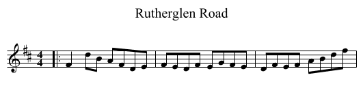 Rutherglen Road - staff notation