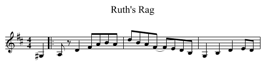 Ruth's Rag - staff notation