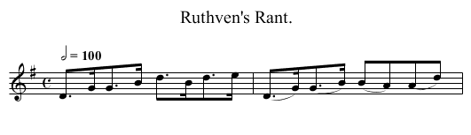 Ruthven's Rant. - staff notation