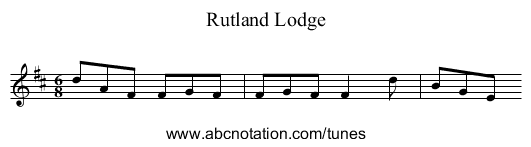 Rutland Lodge - staff notation