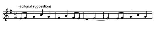RVW2/1/1 The Green Mossy Banks - staff notation