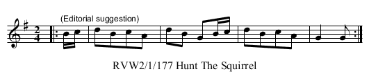 RVW2/1/176 Sheepskins--Weobley Morris Dance - staff notation