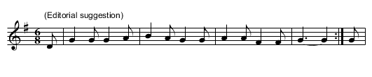 RVW2/1/179 Come All You Worthy Christians - staff notation