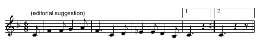 RVW2/1/20 T'Old Tup (part of play of Ker(?) Valley) - staff notation