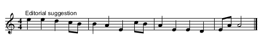 RVW2/1/65 Geordie - staff notation