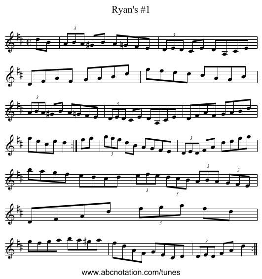 Ryan's #1 - staff notation