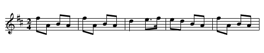Ryan's, Peg - staff notation