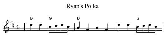 Ryan's Polka - staff notation
