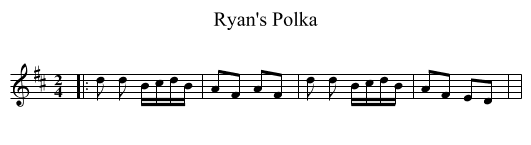 Ryan's Polka - staff notation