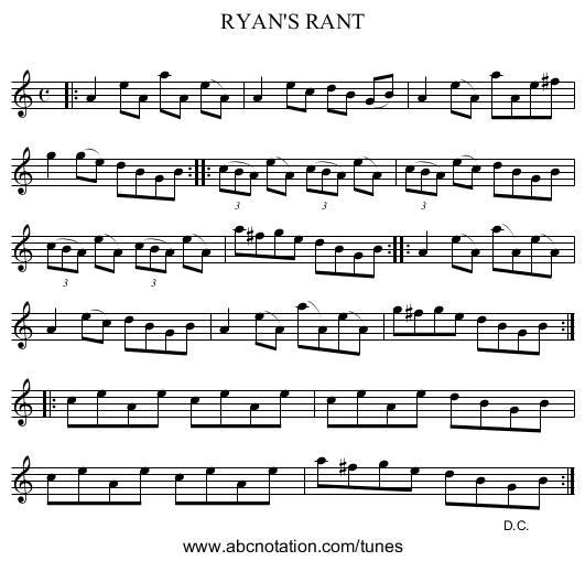 RYAN'S RANT - staff notation