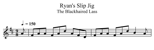 Ryan's Slip Jig - staff notation