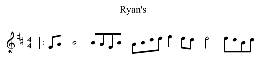 Ryan's - staff notation