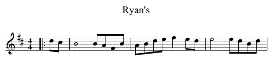 Ryan's - staff notation