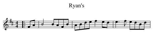 Ryan's - staff notation
