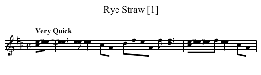 Rye Straw [1] - staff notation