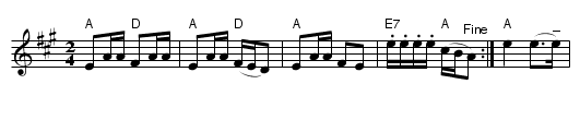 Rye straw - staff notation