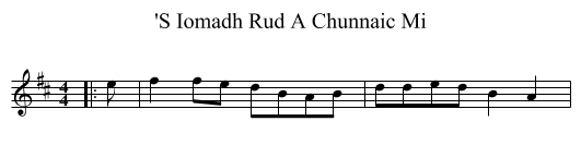 'S Iomadh Rud A Chunnaic Mi - staff notation